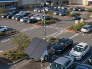 AI video monitoring service – the future of real-time security: advanced dashboard with live feeds, threat detection overlays, analytics graphs, person/vehicle alerts, and proactive surveillance transforming traditional CCTV