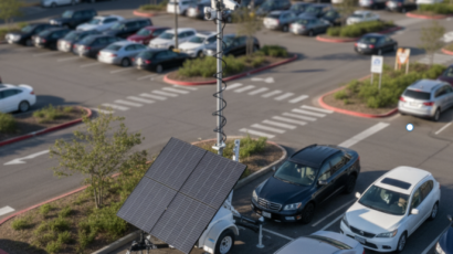 AI video monitoring service – the future of real-time security: advanced dashboard with live feeds, threat detection overlays, analytics graphs, person/vehicle alerts, and proactive surveillance transforming traditional CCTV