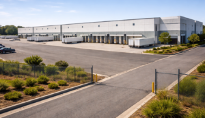 Large distribution center perimeter requiring Mobile Security Units in New-Jersey to protect loading docks and cargo.